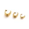 Stainless Steel Golden Melon Seed Fork Wrong Mouth Real Gold Electroplated Pendant Buckle Necklace Accessory Clasp DIY Jewelry