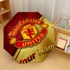 Ombrello Automatico a 3 Pieghe Manchester United con 8 Stecche Antivento Pieghevole Protezione Sole Pioggia per Viaggi all'Aperto Uso Quotidiano