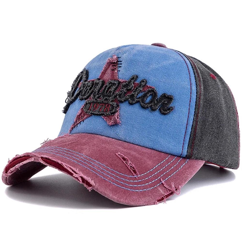 Hot Sale Vintage Cotton Baseball Cap Distressed 1978 Embroidery Dad Hat Color Blocked Cap For Men Woman Streetwear Outdoor Caps