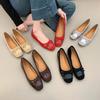 2025 Spring and Summer New Retro Bow Light Mouth Soft Face Women's Shoes Comfortable Soft Sole Ballet Shoes