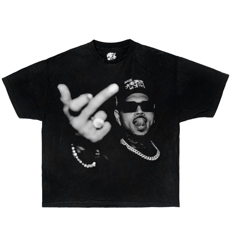 

Chris Middle Finger Streetwear Graphic Boxy Unisex T-Shirt XXXL