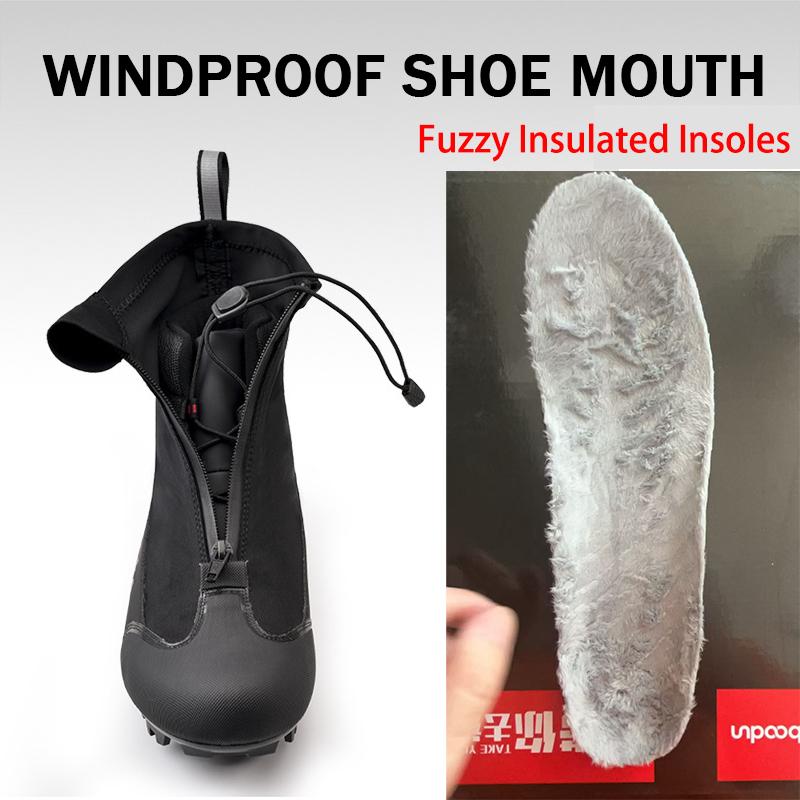 Brand BOODUN New Mens Locked Cycling Shoes Mid Tube Zipper Package Cleats Speed Bicycle Sneakers Size 39-45 All Black Bike Shoes