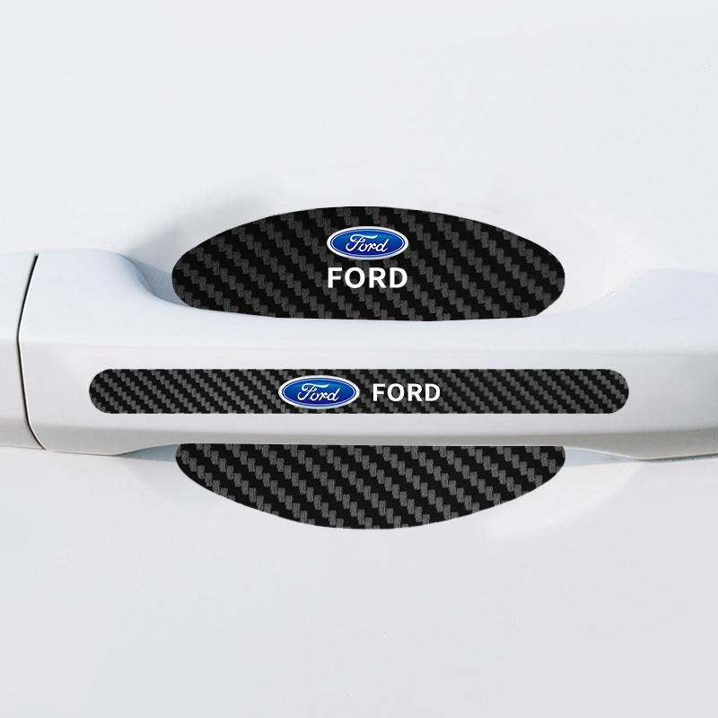 EFOS1 Car Door threshold Sticker Door Handle Bowl Scratch Protective Sticker For Ford focus Fiesta Ranger Mondeo Mustang Transit