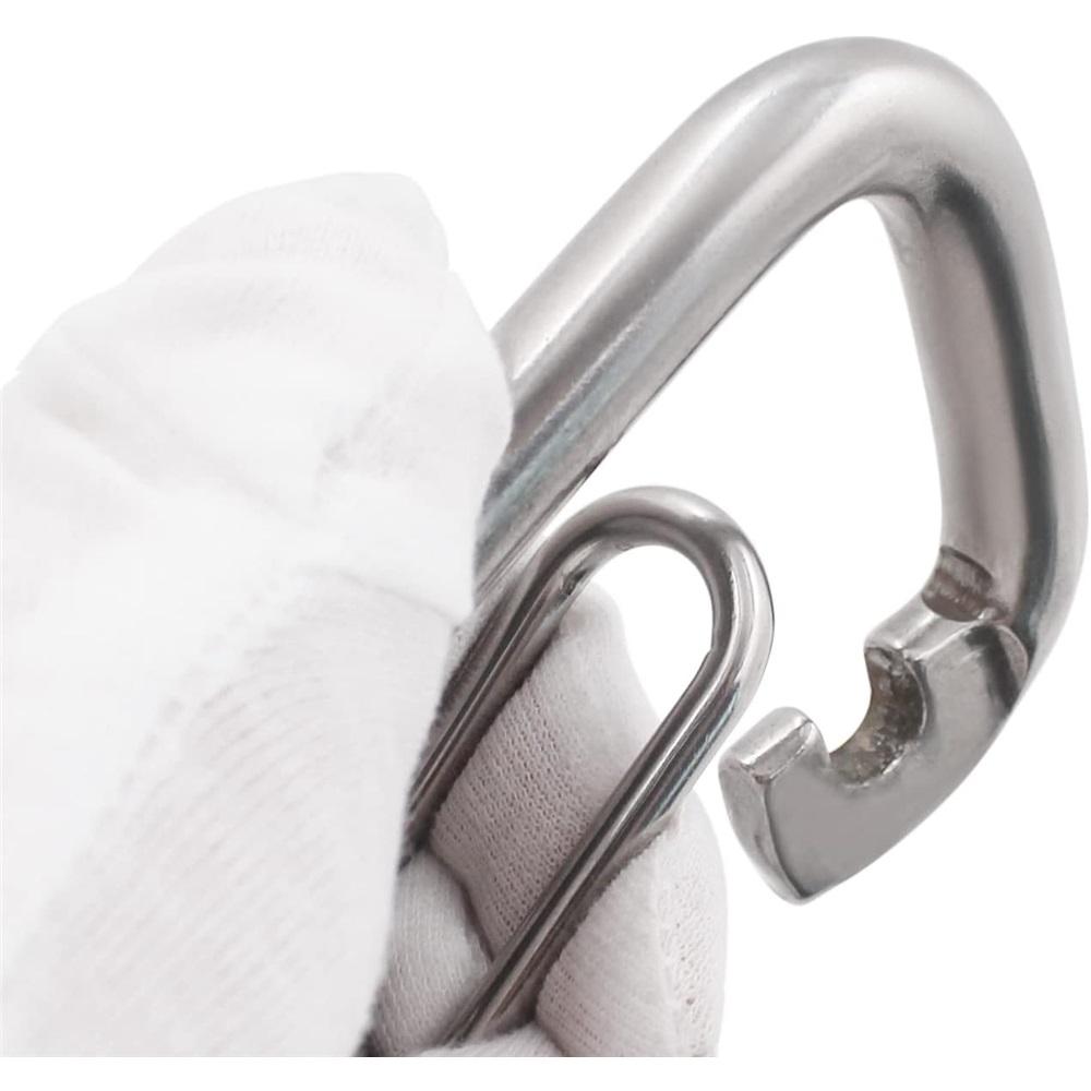 2-Piece 304 Stainless Steel Spring Hooks – Heavy-Duty Safety Quick Release Clips – 6x60mm & 8x80mm For Dog Walking, Camping, Fishing, Hiking