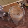 Drinkware 200ml Coffee Mug Transparent Heat-resistant Espresso Cup with Handle Double Wall Glass Home