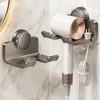 Wall Mounted Suction Cup Hair Dryer Holder Punch Free Hair Blow Dryer Holder  Hotel