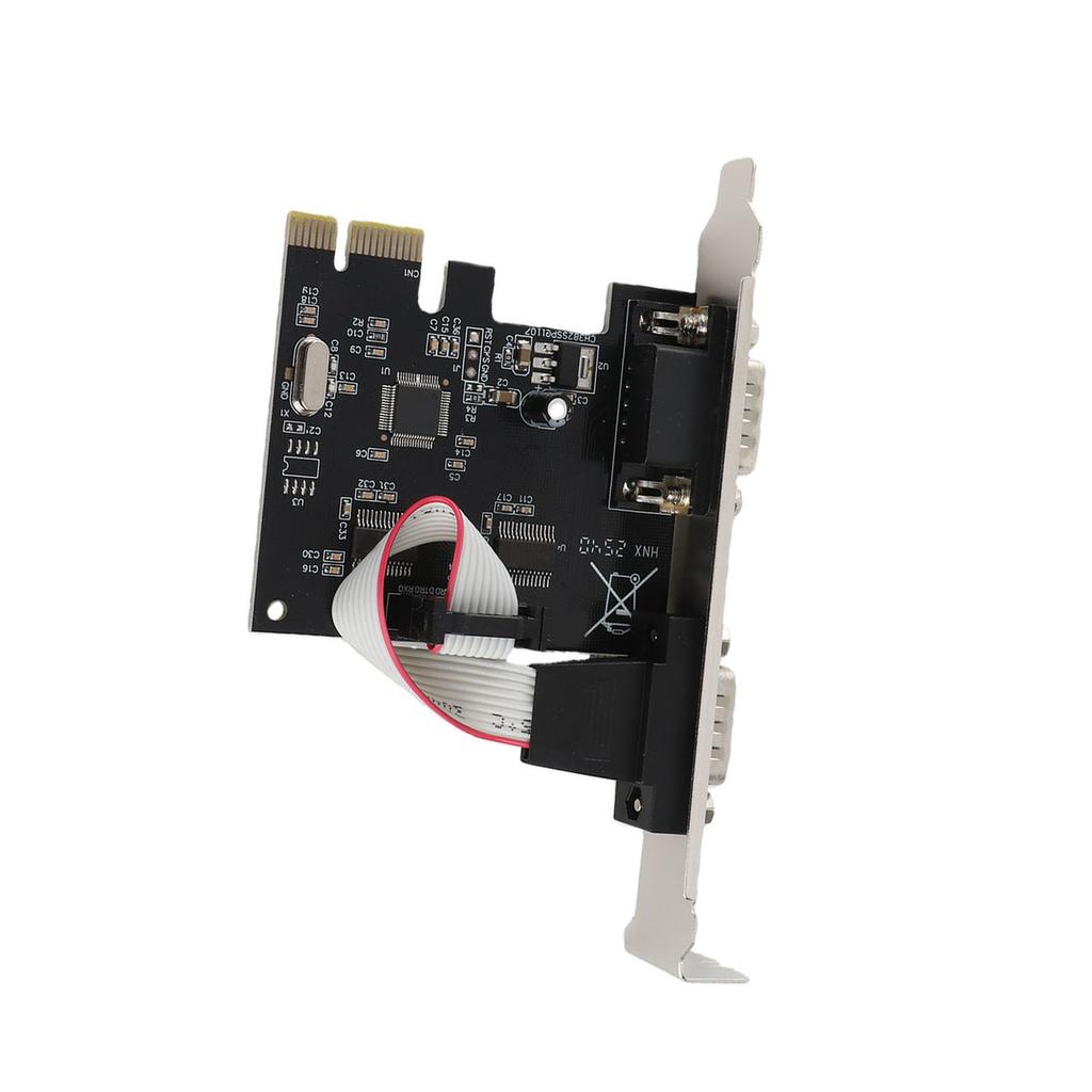 2 Port PCI Express RS232 DB9 Serial Port Card PCIe Serial Expansion Card PCIe Serial Host Controller Card for Windows