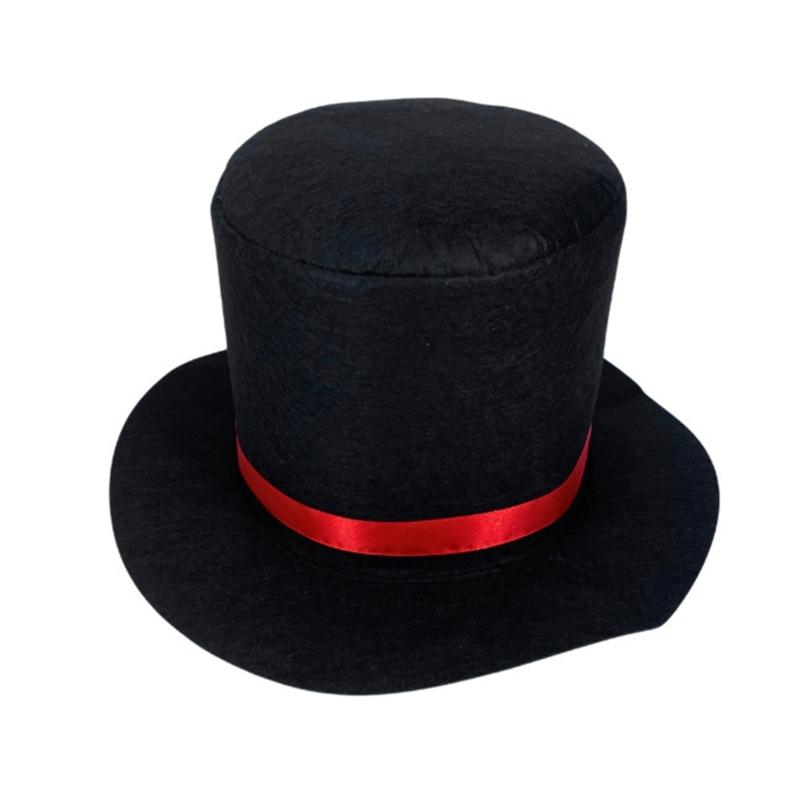 4 st Vinter Frostig Kostym Snögubbe Kit Cylinderhatt Näsa Halsduk Handskar Jultillbehör för Cosplay-kostym