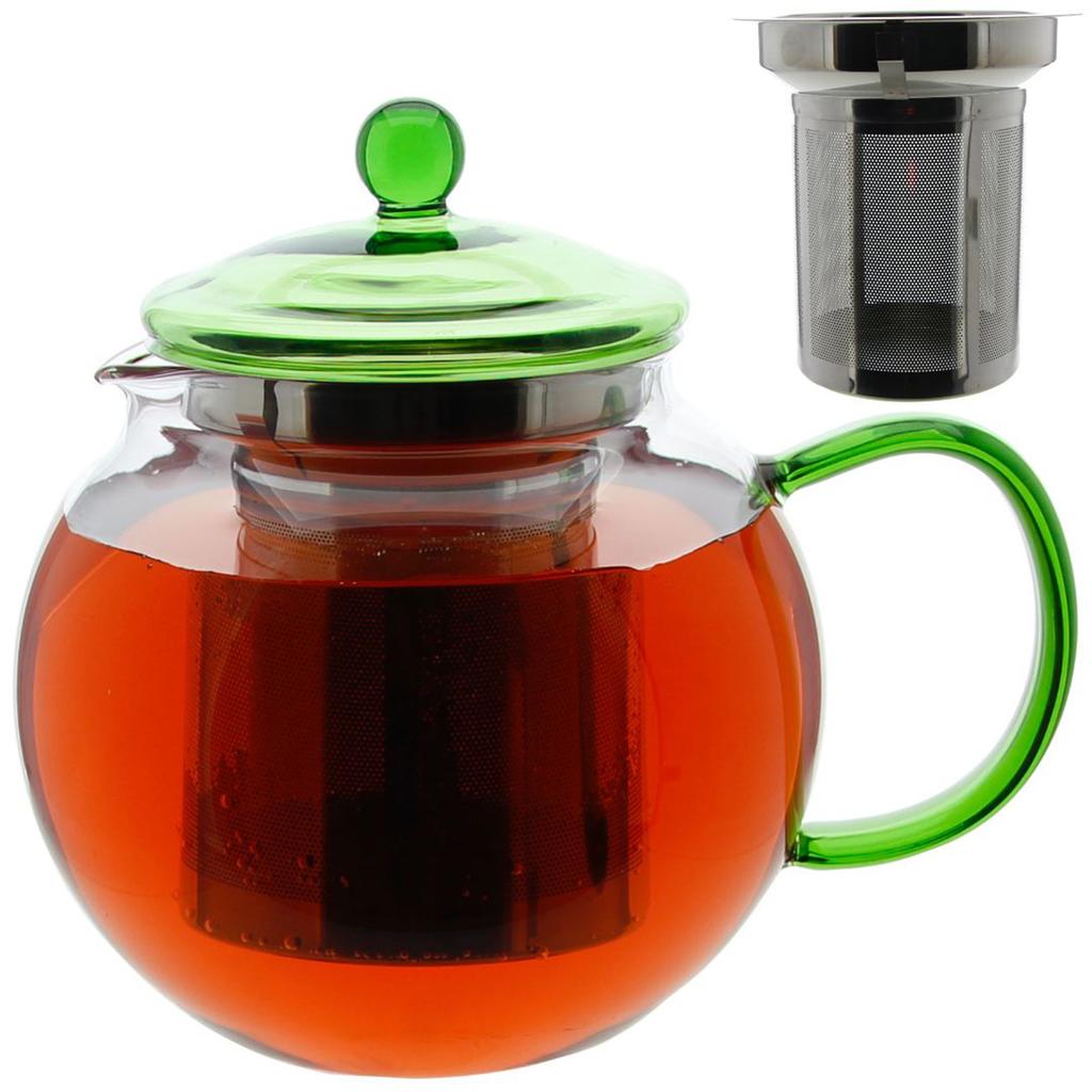 GLASS JUG TEA INFuser with Filter 1.2L HOT COFFEE JUG