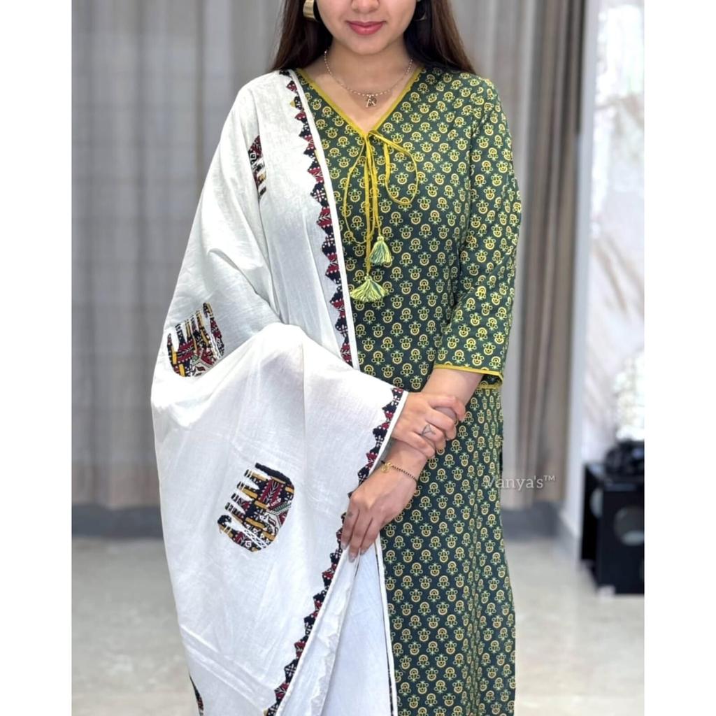 Set Kurta Pantaloni Dupatta Designer pentru Femei Indiene, Top de Petrecere, Tunică, Rochie Kurti VF-20255a