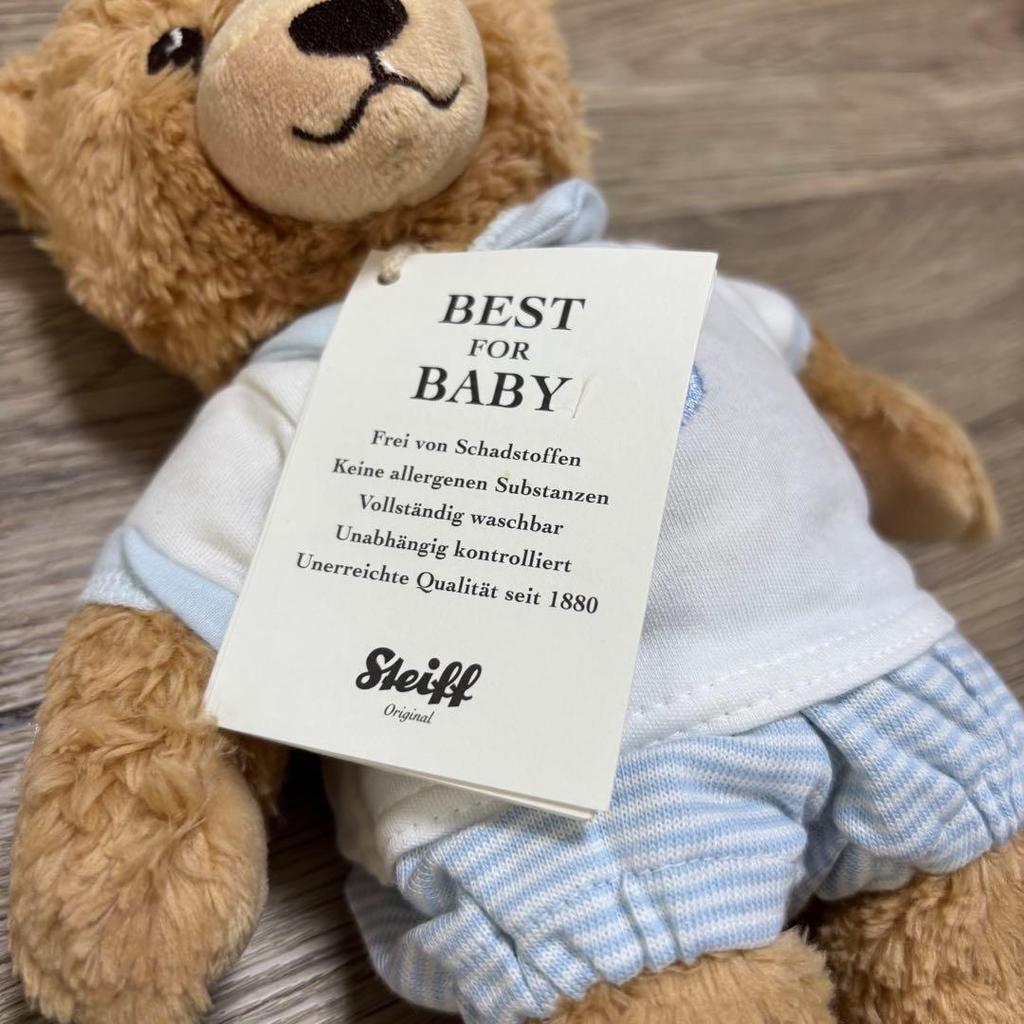 [USED] Steiff Goodnight Teddy Bear, Blue