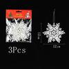 White Christmas Snowflake Decoration Plastic Snowflake Hanging Xmas Tree Craft for Home Party Decor New Year 2026 Gifts Ornament