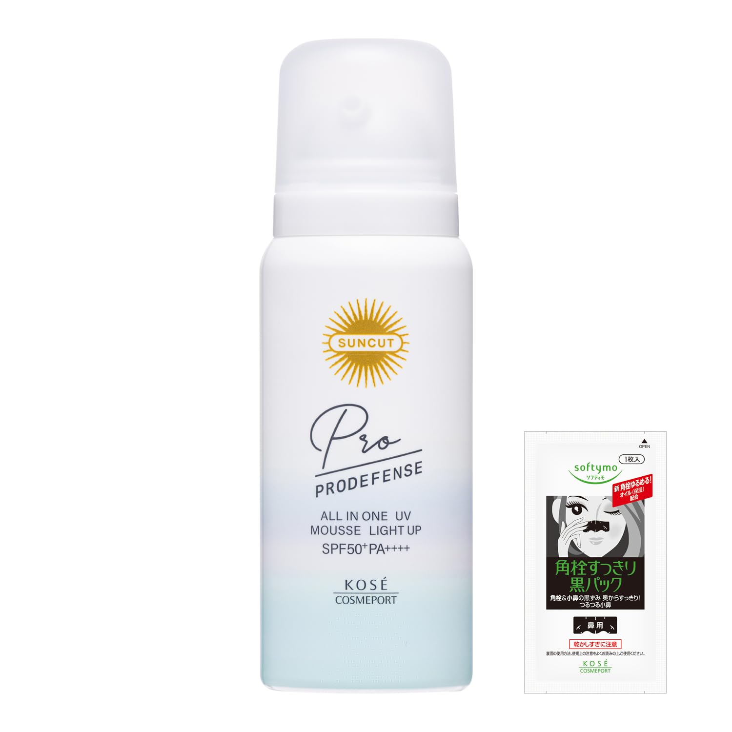 

Suncut KOSE Pro Defense UV Mousse face and 60g with bonus All-in-One (for body) SPF50+ PA++++ белый
