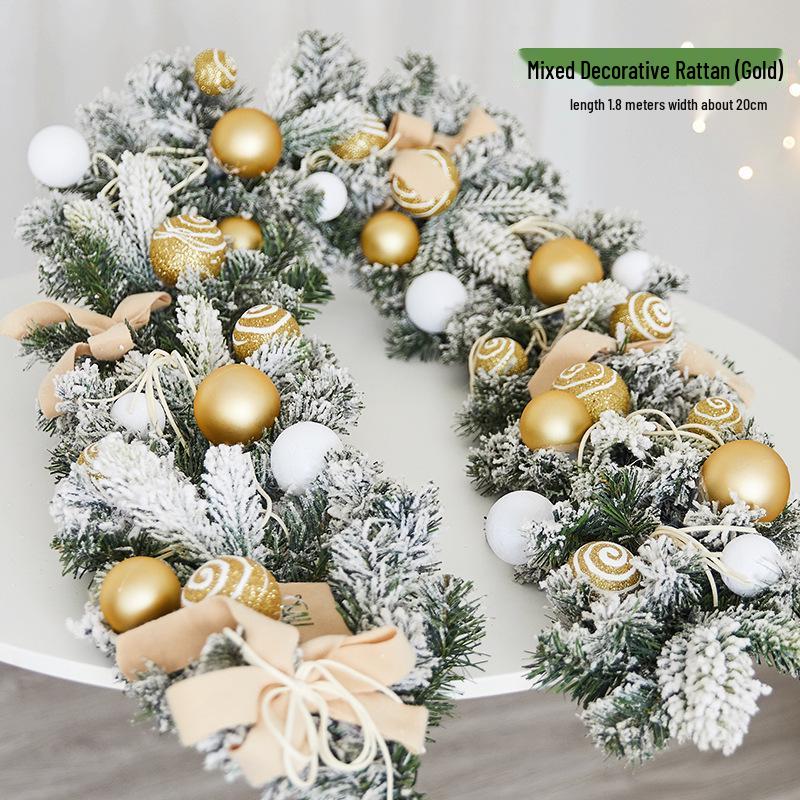 Luminous Christmas Garland and Wreath Ornaments for Shopping Malls, Hotels, and Staircases.