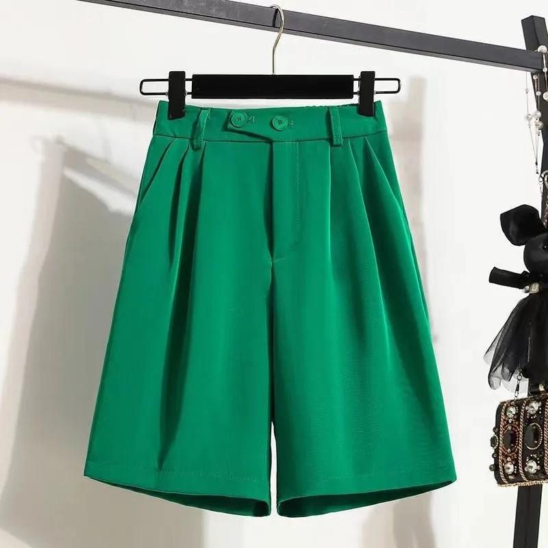 Женские летние прямые свободные шорты больших размеров — фото 4