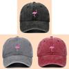 Fire Flamingo Embroidered Baseball Cap With Sun Protection For Outdoor Casual Wear