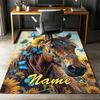 Custom Name Horse Printed Carpet,Rug for Office Chair Living Room Bedroom Kitchen Room Decor Gifts.