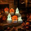 Halloween Ghost Light Decoration LED Candle Ghost Figurine Party Tabletop Ornament Halloween Festival Haunted House Accessory