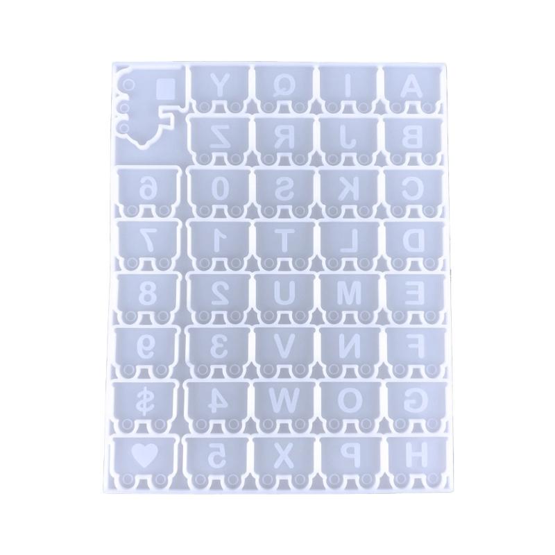 Resin Keychain Earrings Molds DIY Alphabet Number Casting Mold Jewelry Craft Making Tools for Making Hanging Ornaments