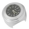 Waterproof Motorcycle Clock Chrome Plating Bike Dial Watch for 7 8in‑1in HandlesBlack Dial