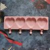 Ice Cream Mold Heart Shape Silicone Popsicle Form Maker  Lolly Moulds  Cube Tray for Party Bar Decoration Fondant Molds