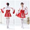 COSSA Shrine Maiden Cosplay Costume for New School and White and Red Shrines, Year's, Halloween, Festivals, Events, (XL)
