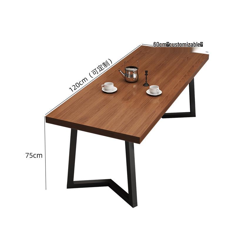 Retro Bistro Industrial Solid Wood Dining Table and Chair Set for Western Restaurants