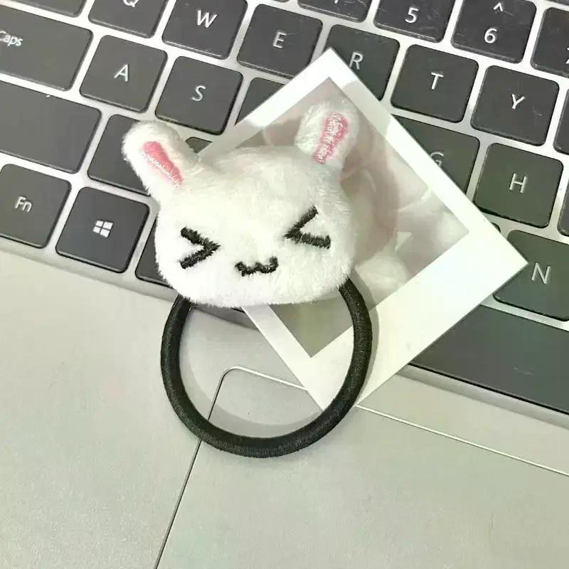1/2Pcs Cute Plush Rabbit Hair Tie Sweet Bunny Hair Band Lolita Style Girls Ponytail Hair Rope Daily Hair Accessories
