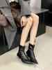 fashion Winter Women Ankle Boots Pointed Toe Black White Brown Thin Low Heels Back Zipper Winter Autumn Short Boots Woman Size 35-40