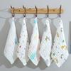 5Pcs/lot 6 Layers Cotton Soft Baby Towels Baby Face Towel Handkerchief Bathing Feeding Face Washcloth Wipe Burp Cloth