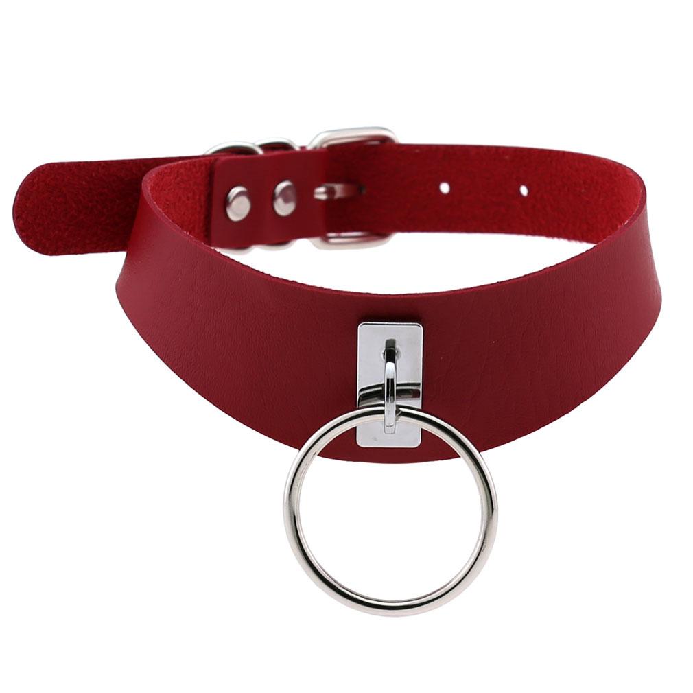 Harajuku Hip-Hop Punk O-Ring PU Leather Necklace Collar