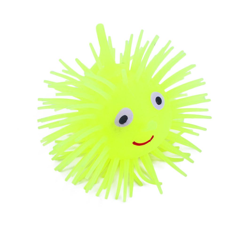 Stress Children Adult Vent Ball LED Light Up Toy Glowing Hair Flash Ball Elastic Glow Hair Ball