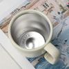 480ml Coffee Cup with Straw Lid Stainless Steel Thermos Mug for Hot Cold Drinks Water Tea Milk Office Outdoor Portable Bottle