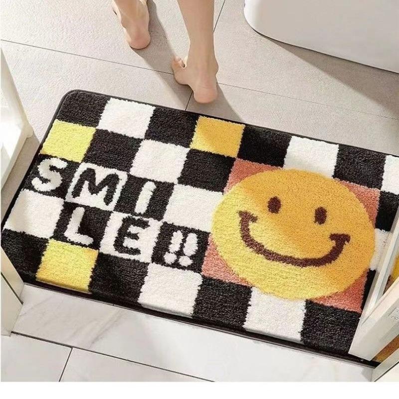 Badezimmer saugfähiger Teppich verdickt Imitatkashmir Schlafzimmer Badezimmer rutschfeste Fußmatte Badezimmer saugfähige Bodenmatte