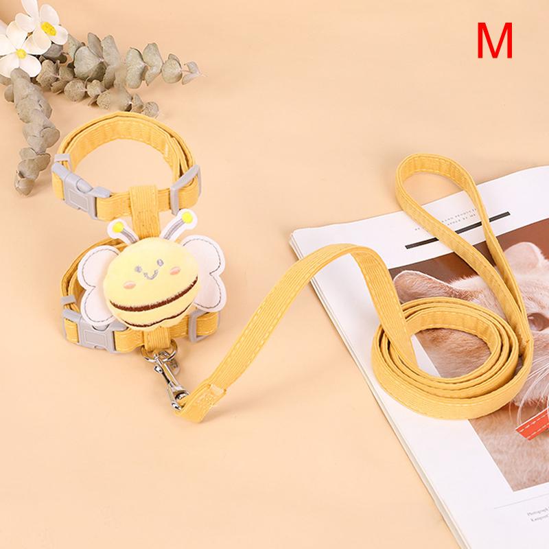 Cat Harness & Leash Set, Cats Escape Proof - Cute Bee Plaid Lightweight Soft Petsafe Harness