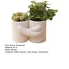 Maceta con Diseño de Abrazo, Textura Blanca Mate Impresa en 3D Maceta de Doble Cuenca, Maceta Pequeña Estilo Nórdico para Plantas Verdes para Decoración de Escritorio