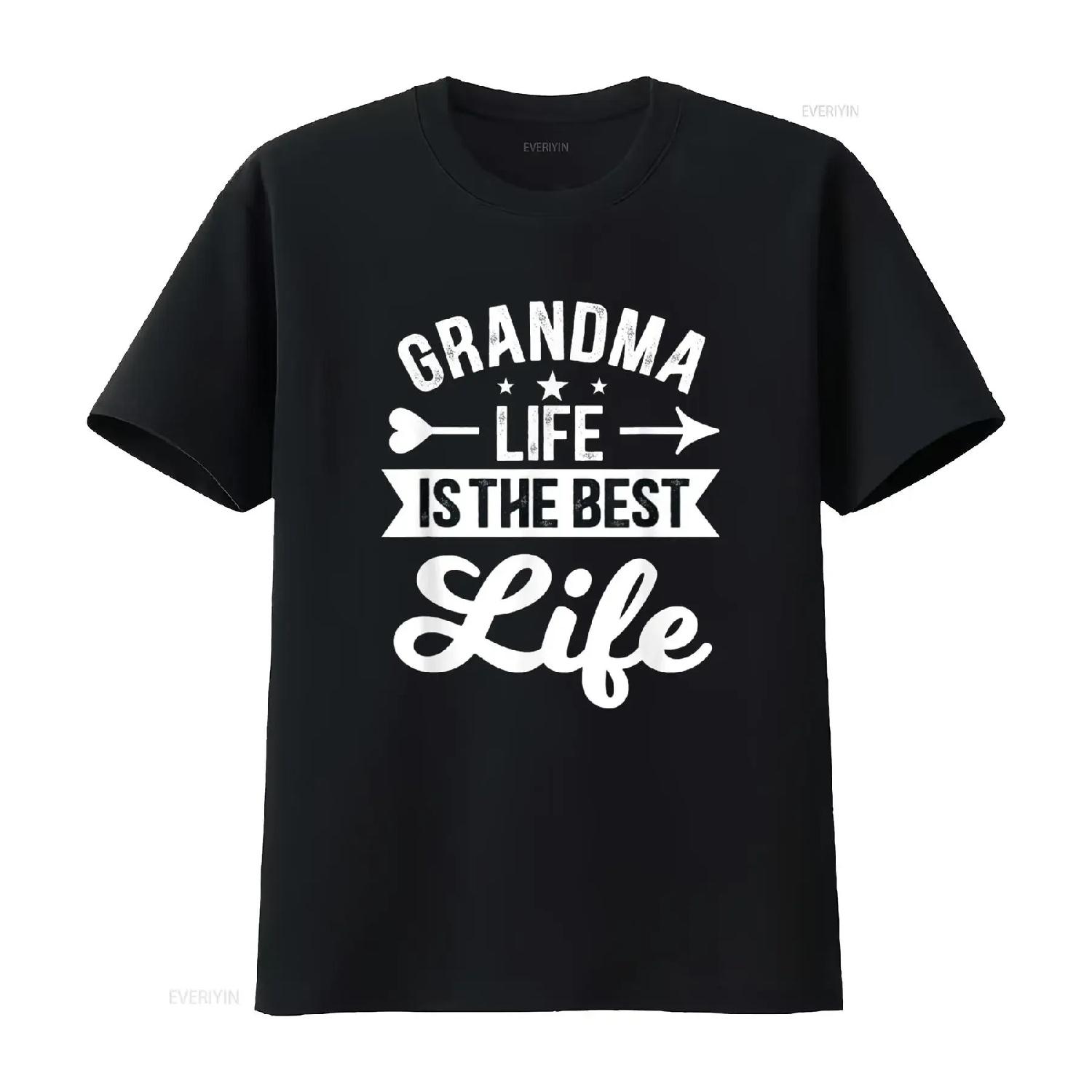 Grandma life is the best T Shirt vintage Washed Breathable Stylish Versatile Soft Slightly Stretched fashion designer clothes S
