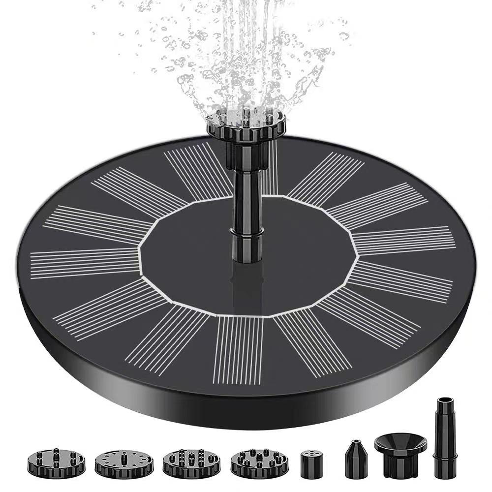 Solar Rockery Water Feature: Automatic Fountain Pump for Fish Pond and Courtyard Landscaping.