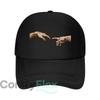 The Creation of Adam Hands Graphic Mesh Baseball Cap Casual Hat Outdoor  For Womens Unisex FeUnisex