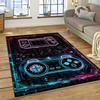 Console Gaming Carpet for Boy's Bedroom Living Room Decoration Washable Polyester Anti Slip Floor Mat Sofa Decor Big Size Rug