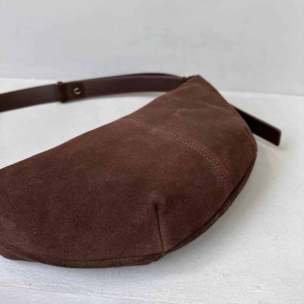 Nowa torebka croissant, niszowa torebka pierożek z matowej skóry, torebka pod pachę, torebka siodłowa, listonoszka na jedno ramię, dla kobiet