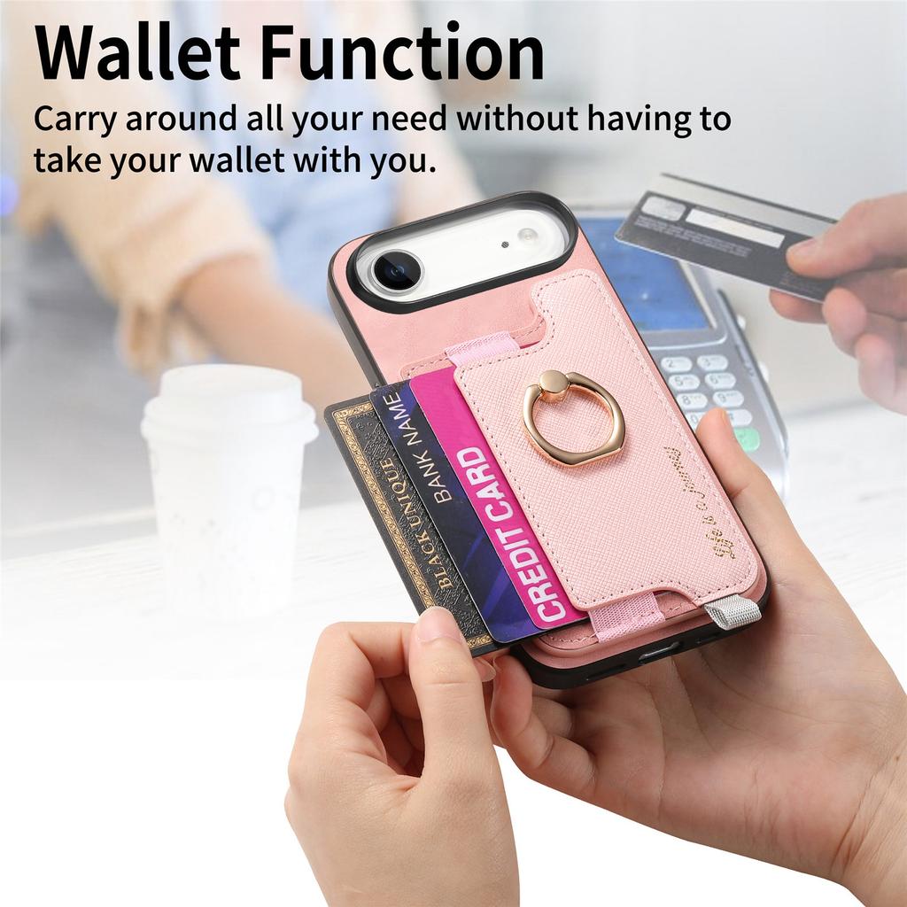 For iPhone Air Case 2 in 1 Magnetic Detachable Card Holder Leather Back Cover