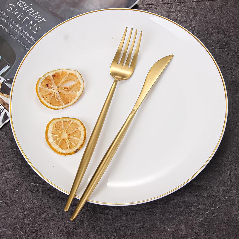 304 Portugal Thickened Stainless Steel Cutlery Set - Knife, Fork & Spoon for Restaurant or Hotel