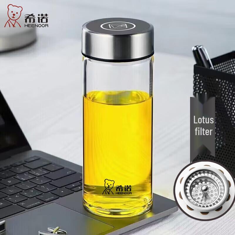 Xinuo XN6192 530ML Heat-Resistant Glass Water Bottle with Filter