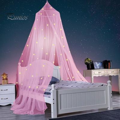 1 Juego Práctico Transpirable Ligero Cubrecama Cortina Verano Estrellas Red para Cama de Princesa Suministros para Dormitorio