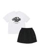 Kkomsoneos Unbal Cargo Half Set-Up(Black) Csos-013 [Unisex]