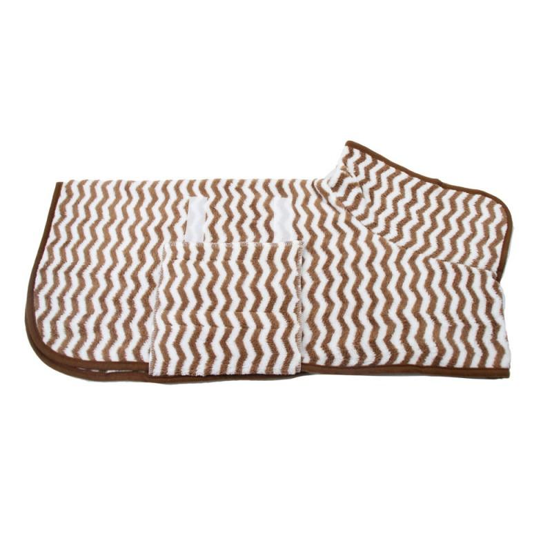 Quick-Dry Pet Hooded Towel Robe Super Absorbent Microfiber Dog Cat Bath Wrap Small Medium Large Breeds
