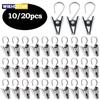 10/20/40pcs Stainless Steel Curtain Clips with Hook Sturdy and Durable Window Curtain Hook Clips Home Window Curtain Decor Accessories