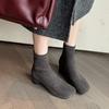 5CM Korean Small Ankle Boots 2025 Autumn and Winter New Suede Elastic Thin Boots Small Short Boots Commuting Versatile Single Boots Women