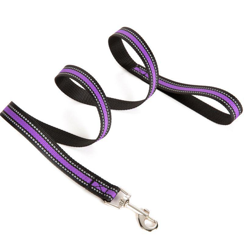 Trela refletiva de nylon multicolorida corda de treinamento para cães caminhada ao ar livre trela para cães trela para animais de estimação